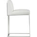 Dean 35.5 inch Stainless Steel / Cantina White Counter Stool